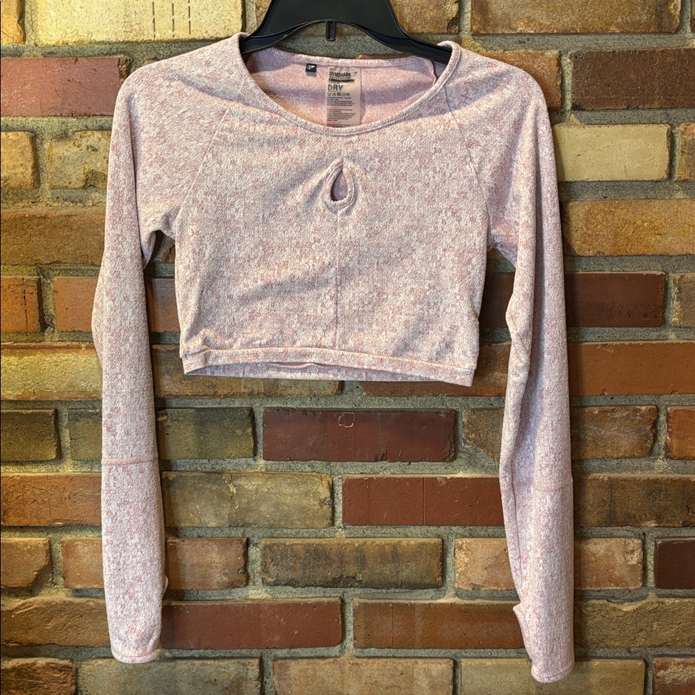 Gymshark Pink long sleeve cropped top